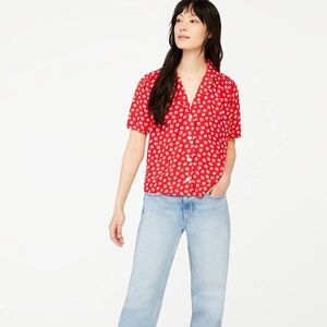 Free Assembly Made in India Collared Short Sleeve Button Down